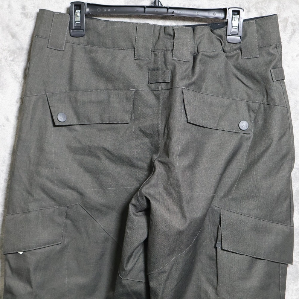 DC Snow Pants Mens Medium Olive Green Waterproof Snowboard Ski Winter EXOTEX - Picture 7 of 15